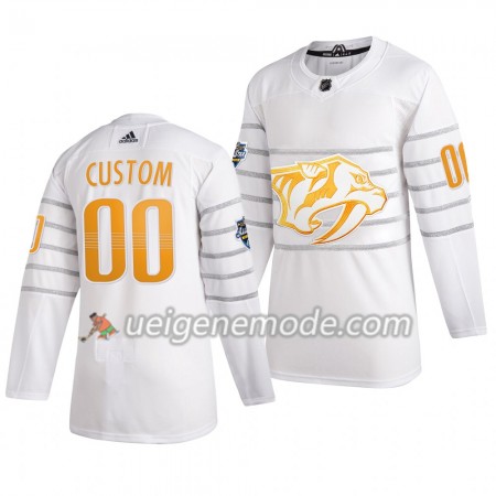 Herren Nashville Predators Trikot Custom Weiß Adidas 2020 NHL All-Star Authentic